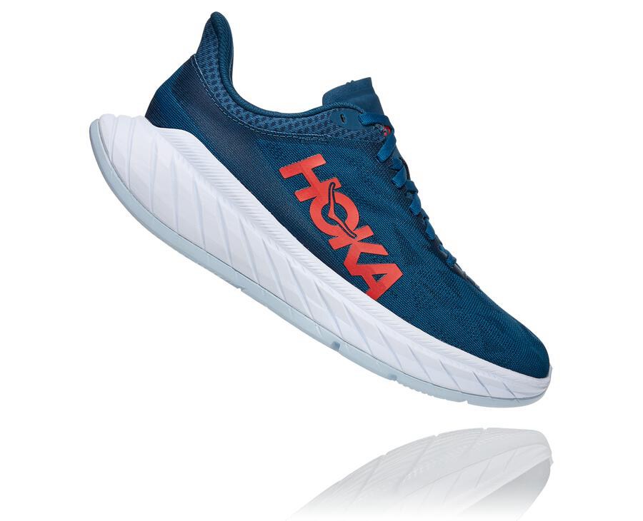 Hoka Australia One One Carbon X 2 - Womens Running Shoes Navy/White - LCTXW-6238